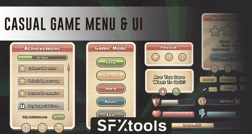 Casual Game Menu & UI cover artwork